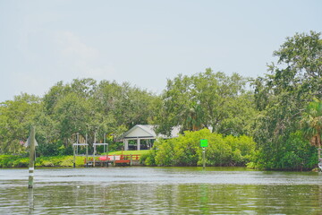 St. Petersburg, Forida, USA 06 29 2025: The landscape of Weedon Island Preserve Cultural and Natural History Center