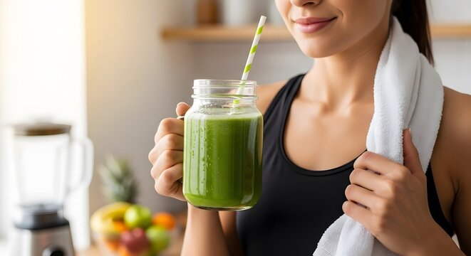 Healthy Green Smoothie Recipe Post-Workout Refreshment