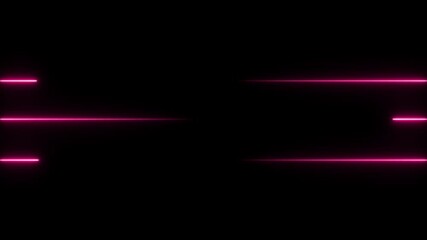 Abstract glowing neon lights blinking lines moving animation. glowing horizontal neon lines streaming across on the screen. 4k video . - Powered by Adobe