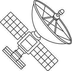 Military satellite communication equipment outline for design projects