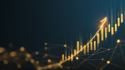 Abstract black background with Colorful charts and graphs with statistics to innovative analyze business potential and forecast future development of companies growth.