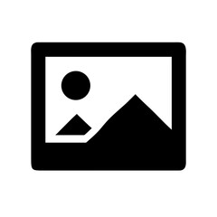 Image Gallery Icon &ndash; Solid Black Photo Gallery Symbol: A bold solid black image gallery icon, suitable for digital albums, web, and modern app interfaces.