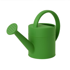 Green Plastic Watering Can for Garden Plants and Home Flowers Transparent Background