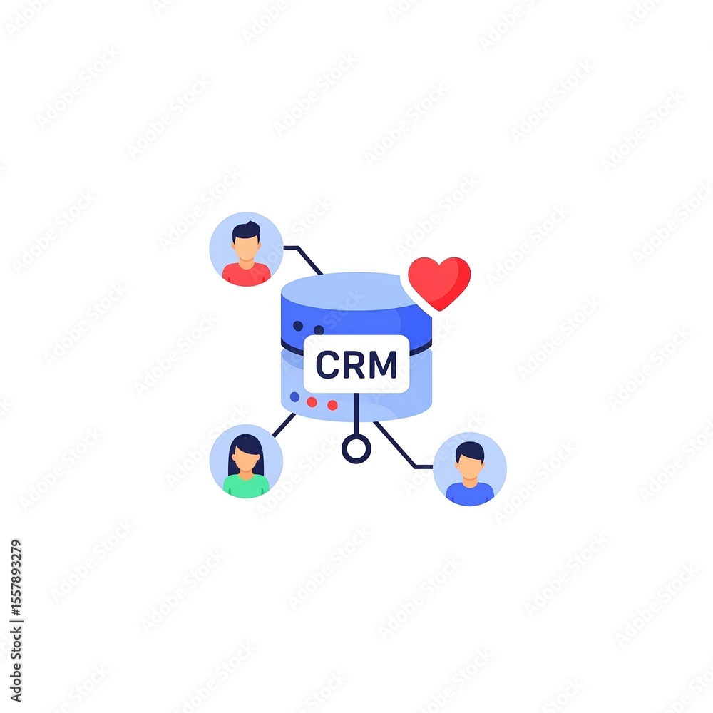 Poster connect with your customers, a crm platform links user profiles to data, establishing relationships 