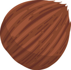 Coconuts and coconut half with leaves isolated on a white background. Vector illustration cartoon flat coconut icon isolated on white background.