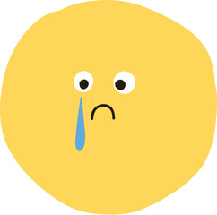 Collection of yellow emoji faces with various expressions: happy, sad, surprised, cool, and loving. Cute and playful emoji designs in a fun style. Hand drawn cute emoticon illustration icon. Vector