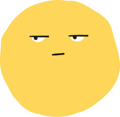 Collection of yellow emoji faces with various expressions: happy, sad, surprised, cool, and loving. Cute and playful emoji designs in a fun style. Hand drawn cute emoticon illustration icon. Vector