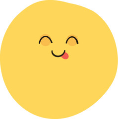 Collection of yellow emoji faces with various expressions: happy, sad, surprised, cool, and loving. Cute and playful emoji designs in a fun style. Hand drawn cute emoticon illustration icon. Vector