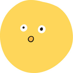 Collection of yellow emoji faces with various expressions: happy, sad, surprised, cool, and loving. Cute and playful emoji designs in a fun style. Hand drawn cute emoticon illustration icon. Vector