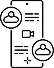Influencer Vlog icon vector illustration. Contains such icon as Micro influencer, Social media, Selfie, Live, Creator and more. Expanded Stroke
