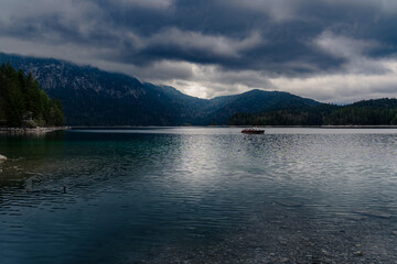 lake and mountains