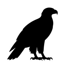 Obraz premium Majestic Haast's Eagle Silhouette Against a Bright Background