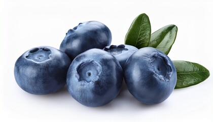 blueberries on a white background