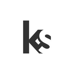 KS creative geometric initial based modern and minimal logo. Letter k s trendy fonts.