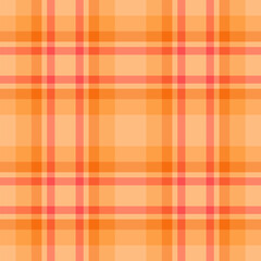 Warm, vibrant orange plaid pattern. Perfect for textile design, website backgrounds, or autumnal projects.  This seamless texture evokes feelings of warmth, comfort, and rustic charm.