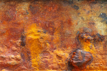 Old iron with rust spots. Corrosion background with high detail.
