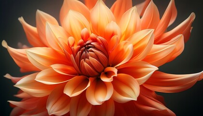 beautiful orange dahlia flower