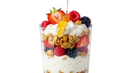 Parfait Yogurt Lezat with Granola, Berry