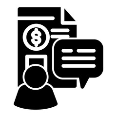 Tax Consultant and Financial Advisory Icon from Financial Services Collection (Solid Lineal style)