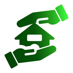Real Estate Property Investment Icon from Financial Services Collection (Solid Gradient style)
