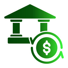 Public Banking and Investment Institution Icon from Financial Services Collection (Solid Gradient style)