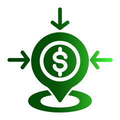 Location Placeholder Pin Icon from Financial Services Collection (Solid Gradient style)