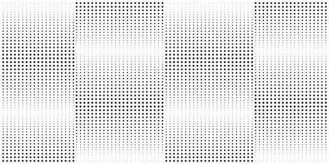 Obraz na płótnie Canvas Dynamic dotted pattern. Background with halftone gradient effect. Polka dot abstract geometric print. Minimal decorative design. Vector graphic illustration.