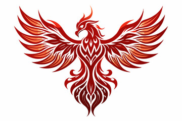 Fototapeta premium Stylized black tribal tattoo design featuring sharp curves, pointed edges, and an abstract flame-like form. 