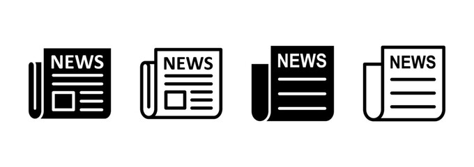 Newspaper icon logo design. news paper sign and symbolign