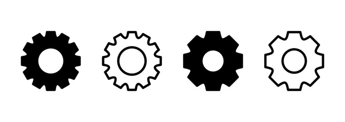 Setting icon logo design. Cog sign and symbol. Gear Sign
