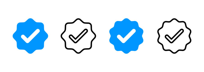 Obraz premium verified icon logo design. verification check mark. approved icon