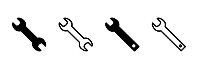 Wrench icon logo design. repair icon. tools sign and symbol