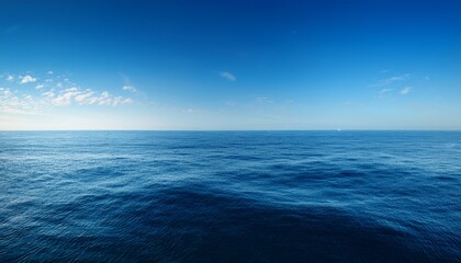 Fototapeta premium the ocean is calm and the sky is clear