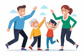 Fototapeta premium Perfect for themes of family, sports, mentoring, and positive relationships.