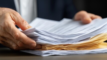 Business woman lawyer consulting client, holding legal documents in office meeting for financial discussion and collaboration