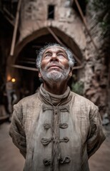 Naklejka premium Socrates teaching philosophy to young men in a tranquil Athenian courtyard