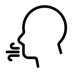 breathing exercise icon for stress relief mindfulness and relaxation