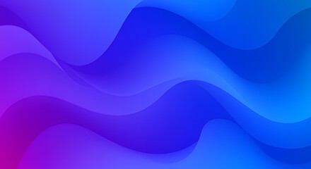Fototapeta premium Abstract Blue Purple Wavy Gradient Background