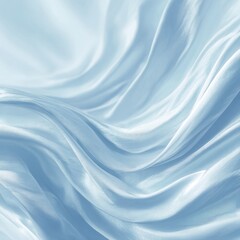 Obraz premium Soft, pale blue silk fabric with flowing, undulating waves and subtle highlights creating a luxurious and elegant texture