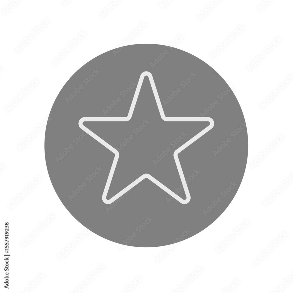 Poster ui icon design of white star sign for adding content to bookmarks and for ratings and reviews. vecto