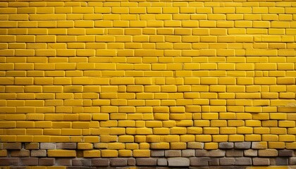 vibrant yellow brick wall forming an energetic backdrop