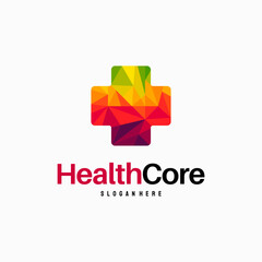 Medical logo in modern style vector, Healthcare Plus logo designs