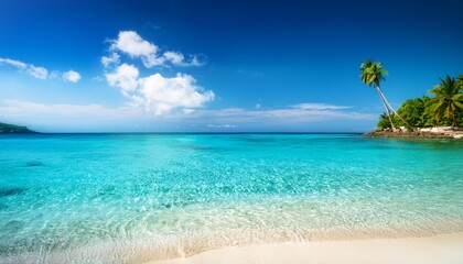 Fototapeta premium beach and sea clear water of holiday relax summer
