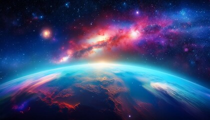 background with colorful space hd
