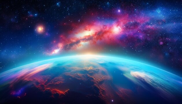 background with colorful space hd