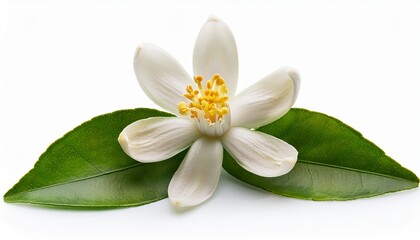 lemon flower isolated on white background clipping path
