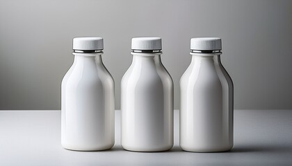 a white beverage bottle packaging for mockup product packaging for beverage bottles