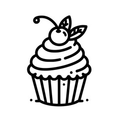 cupcake vector illustration