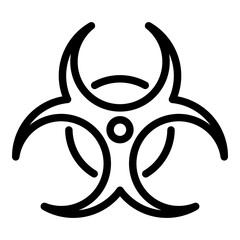 Biohazard icon. Vector line icon