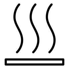 Hot surface icon. Vector line icon